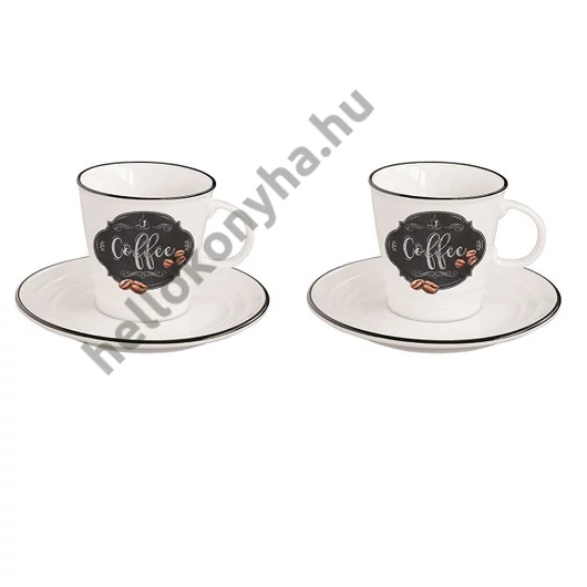 Easy Life porcelán csésze+alj 10 cl 2 db Kitchen