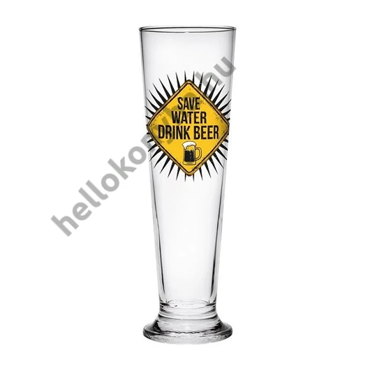 Cerve SIENA talpas sörös pohár 0,4 liter " SAVE WATER"