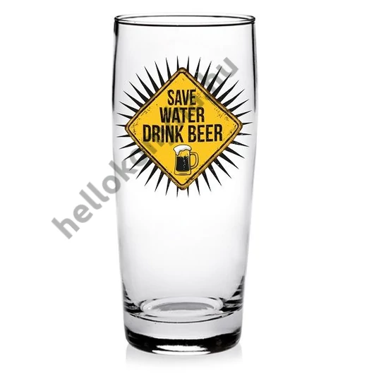 Cerve WILLIGLASS sörös pohár 49 cl "SAVE WATER DRINK BEER"