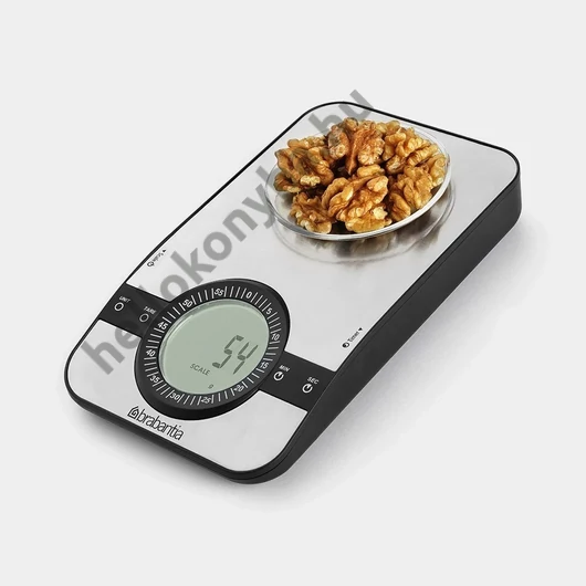 Brabantia digitális mérleg 5 kg szögletes MATT STEEL