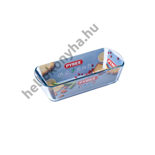 Pyrex üveg püspökkenyér forma 28x11x8 cm 1,5l
