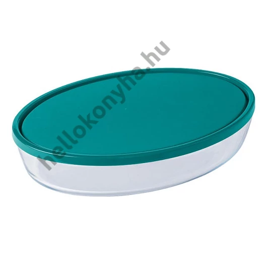 Pyrex COOK&STORE ovál sütőtál+műa.fedő 35×24 cm (3,2 liter)