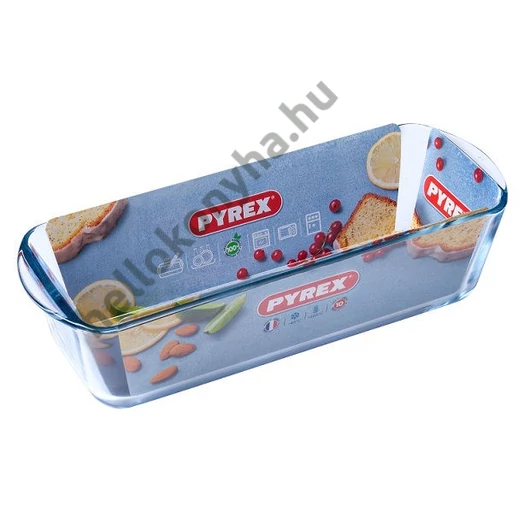 PYREX üveg püspökkenyér forma 31x12x8 cm 1,7 liter