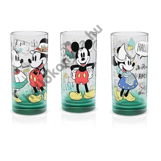 Disney MINNIE-MICKEY üdítős pohár 27 cl  TRAVEL GREEN