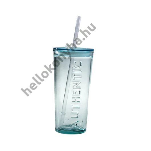 Vidrios AUTHENTIC Zöld pohár koktélos 0,5 liter tető+szívószál