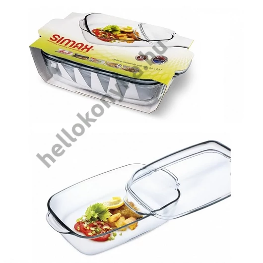 Simax  STAR LINEA hőálló sütőtál szögl.tál 3,2+2,3 liter