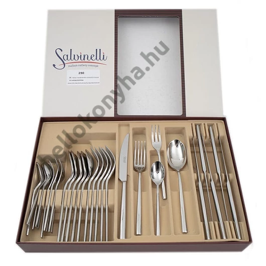 Salvinelli 250 rozsdamentes evőeszköz készlet 30 r. 5 mm