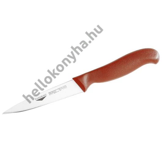 Paderno rozsdamentes szakács kés 11 cm piros nyél