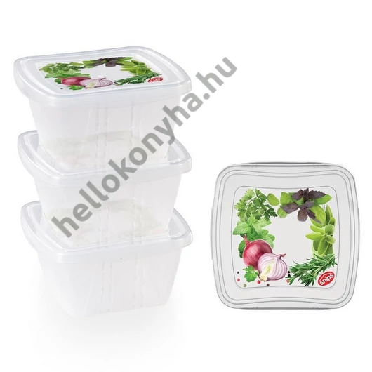 Snips FRESH PP doboz 10x10x5,5 cm 0,25 liter (3db-os)
