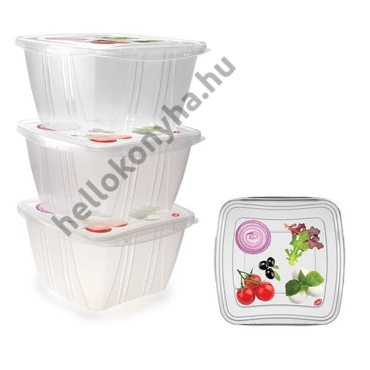 Snips FRESH PP doboz 15x15x8,5 cm 1 liter (3db-os)