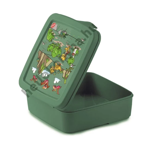 Snips SANDWICH BOX PP DINO uzsonnás doboz 14,5×14,5×5,5 cm 0,5 liter
