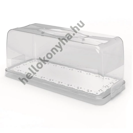 Snips SNIPS PP szögletes tortatál+búra 34,4×14,8×14,2 cm