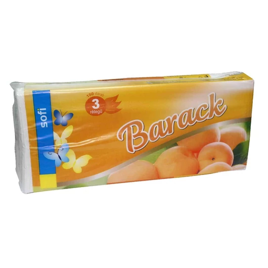 Papír zsebkendő Sofi barack illatú 100 darabos