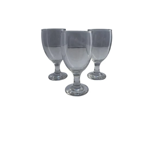 3 darabos talpas boros pohár szett üveg Cheerful (210 ml-es)