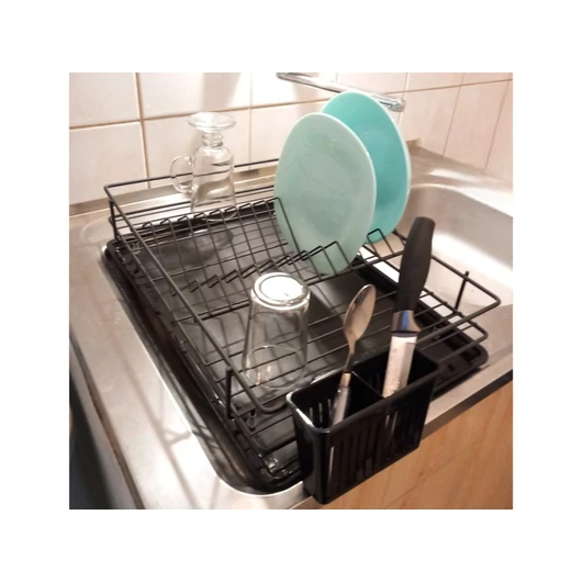 Edényszárító tálca fekete