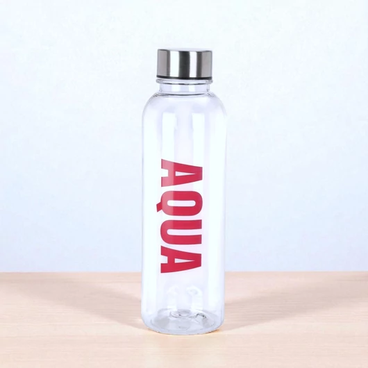 Excellent Houseware feliratos 'Aqua' kulacs 500ml - piros színben