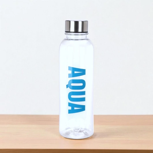 Excellent Houseware feliratos 'Aqua' kulacs 500ml - kék színben