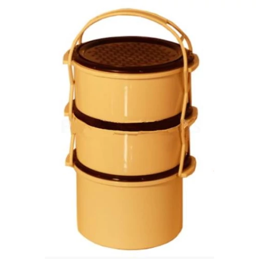 Műanyag ételhordó 2+1 szett bézs