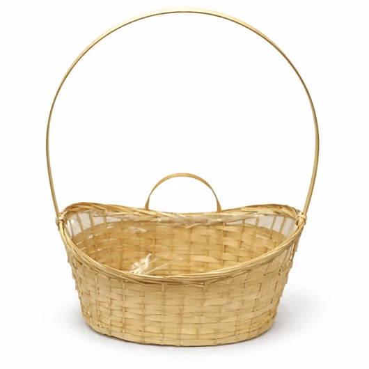 Csemegekosár natur bambusz 
