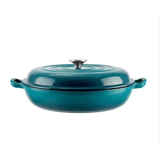 Perfect Home Szeletsütő fedővel 30x6 cm 2,7 L türkizkék zománcozott öntöttvas 
