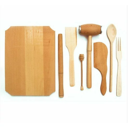 Vágódeszka és konyhai szett 7 részes fa