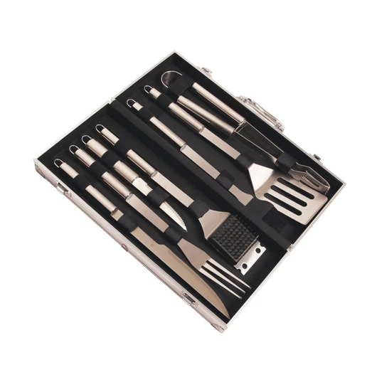 Riwall PRO RBBQ 7S SET 7-részes rozsdamentes acél grilleszköz készlet kofferben