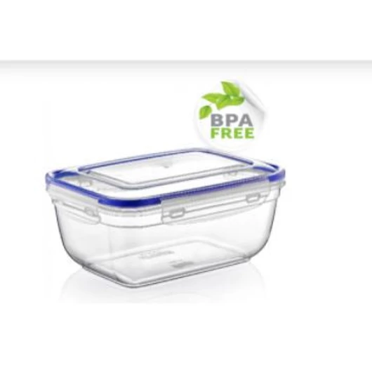 Tároló doboz szögletes patentzáras tetővel 4000 ml átlátszó