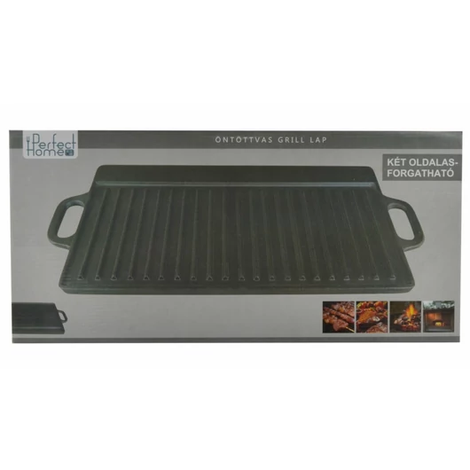 Öntöttvas grill lap (51x24 cm-es)
