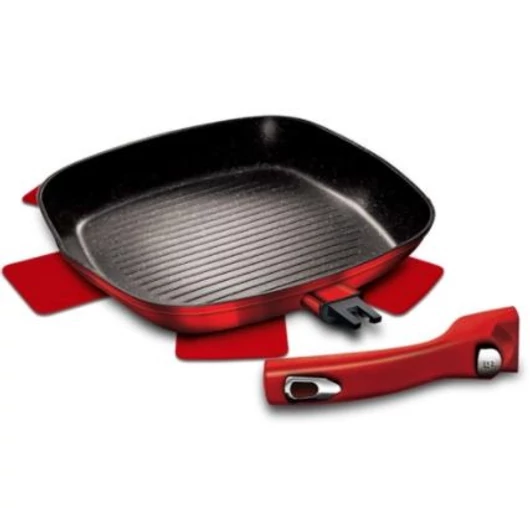Grill serpenyő 28cm burgundi Berlinger Haus (BH-1947)
