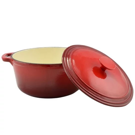 Zománcozott lábas 26 cm-es 5,2 L-es (piros színben)