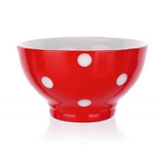 Müzlis tál piros pöttyös színben (13 cm-es)