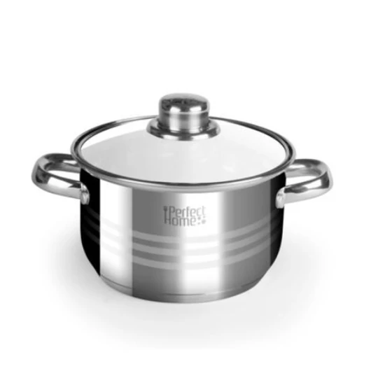 Rozsdamentes lábas üveg fedővel 20 cm-es (3 L-es)