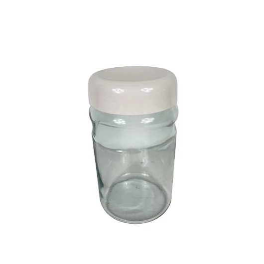 Üveg fűszertartó műanyag tetővel fehér színben (1,4 L-es)