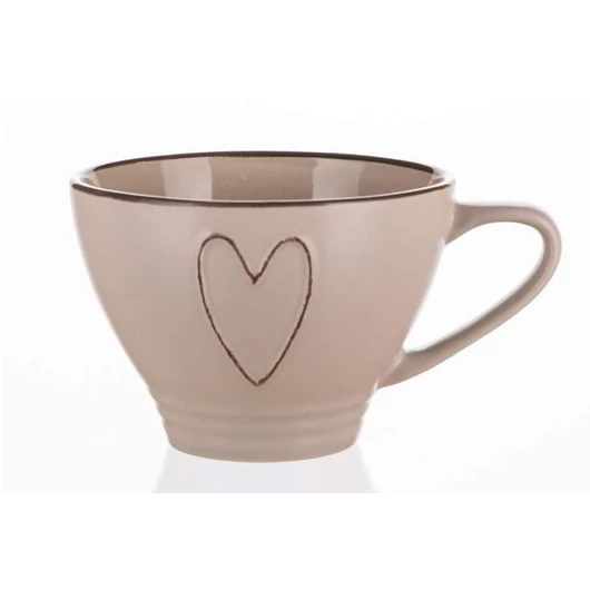 Heart kerámia bögre bézs színben (380 ml-es)