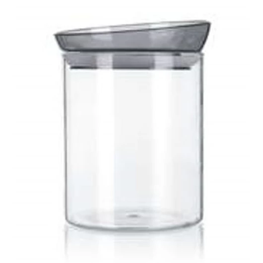 MABEL üveg tároló szürke fedővel (1100 ml-es)