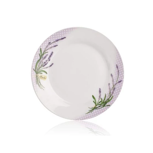 Porcelán desszertes tányér levendula mintával (19 cm-es)