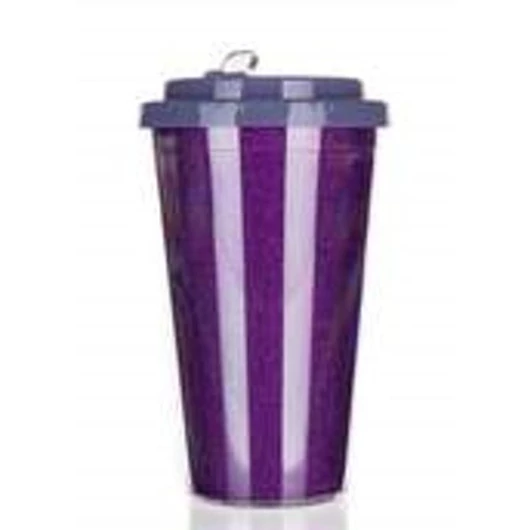 Gliters duplafalu lila termosz (500 ml-es) 