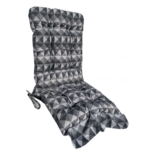 TOLEDO kerti ülőpárna szürke kocka mintás