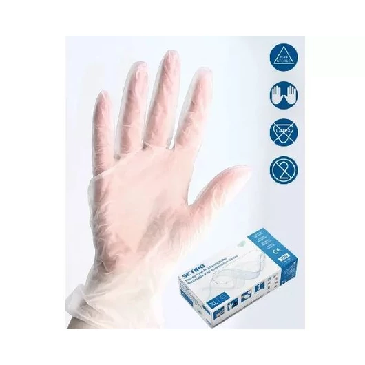 XL-es egyszer használatos nitril kesztyű fekete színben 100 db/doboz