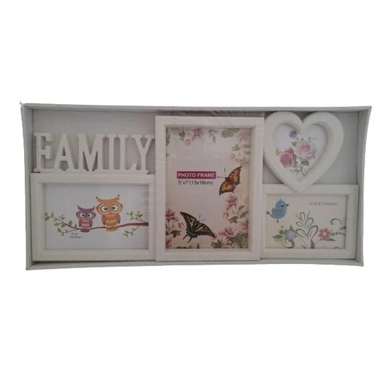 4 képes Family fotókeret (44x19,5 cm-es)