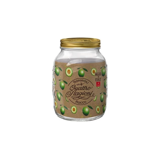 Bormioli Rocco QUATTRO tároló üveg+tető 3 l