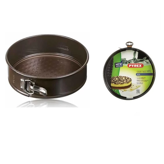 Pyrex ASIMETRIA bevonatos tortaforma kerek csatos 26 cm