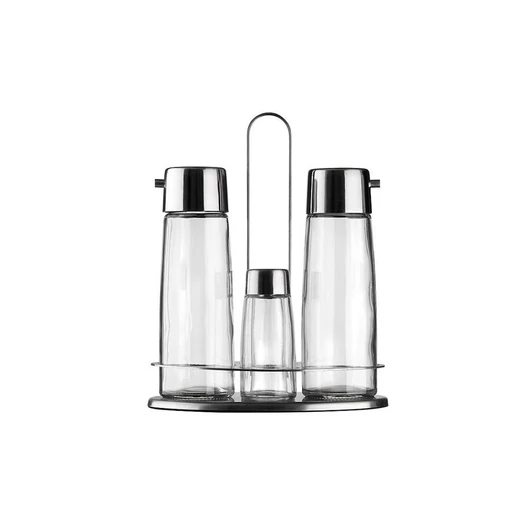 Pintinox rozsdamentes ecet-, olaj-, fűszertartó 4 részes TASTE