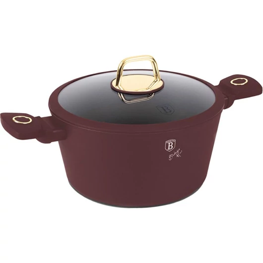 Berlinger Haus LEONARDO bevonatos LÁBOS üvegfedővel 24cm 4,1l / BH-8041 /