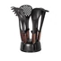 Kép 1/4 - Berlinger Haus 7 részes konyhai tálalóeszköz állvánnyal (Ebony Rosewood Collection) / BH-6229N /