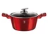 Kép 2/3 - Berlinger Haus BURGUNDY bevonatos LÁBOS üvegfedővel 30cm 8,0l / BH-6192 / 