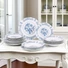 Kép 5/5 -  ONION 18 részes porcelán tányérkészlet - elegáns kék hagymás mintával