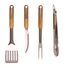 Kép 1/3 - Riwall PRO RBBQ 4W SET 4-részes prémium rozsdamentes acél grilleszköz készlet