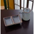 Kép 2/6 - Sushi kínáló tál készlet – 2 részes porcelán szett szószhoz és falatokhoz