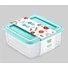 Kép 2/2 - * Multibox ételtároló szett 3 részes zöld-fehér tetővel